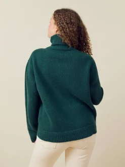 Hot Djerf Avenue Turtleneck Wool Sweater Pine Green