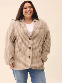 Hot Djerf Avenue Weekend Blazer Checked oat